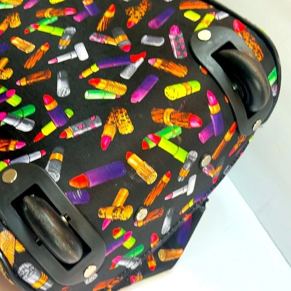 Nicole Miller RARE Travel Bag - Includes Wheels on bottom/ Handle: Easy Travel - Picture 3 of 13